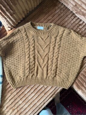 Fall knotted knit sweater, altar’d state, size XS